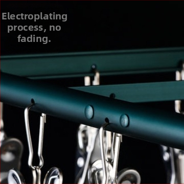 Aliuminio lydinio kojinių džiovinimo stovas su keliais klipais ir drabužių kabliuku, modelis 022