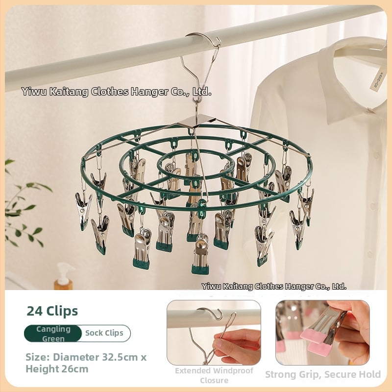 Kai Tang 24-clip plastmasiniai džiovinimo klipai, universalus namų skalbinių džiovinimas kojinėms ir apatinei