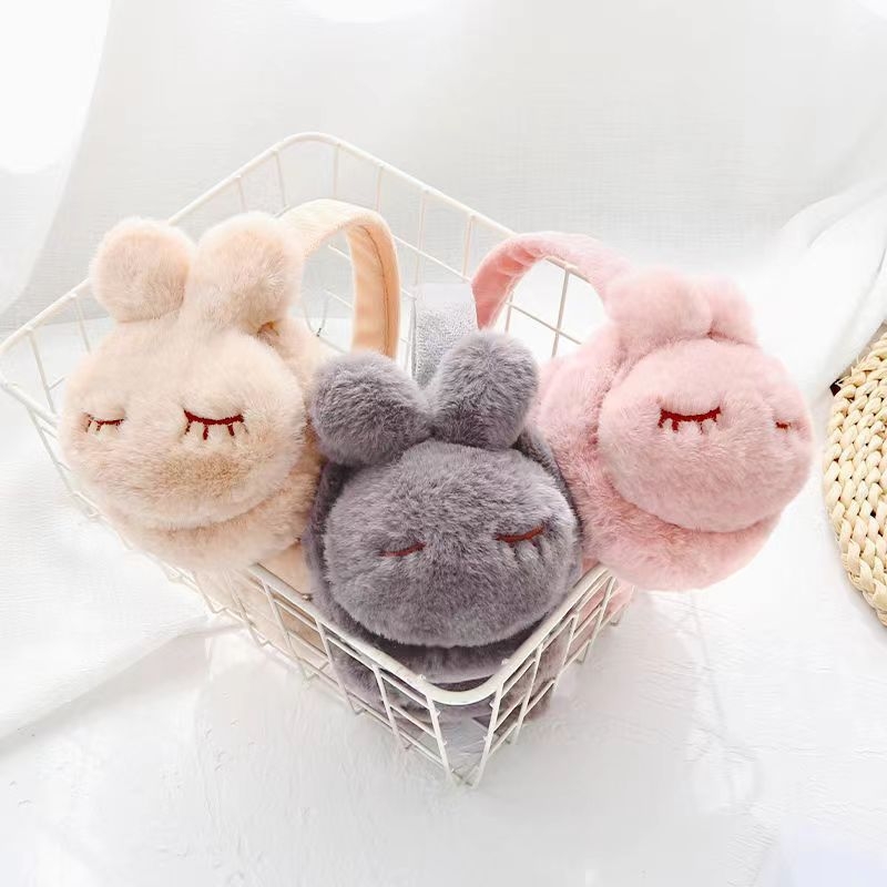 Protecții pentru urechi pentru copii, model desen animat, pluș, calde, iarnă