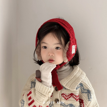 Detské pletené ušné chrániče, teplé, vetruodolné, hrubé, na jeseň a zimu