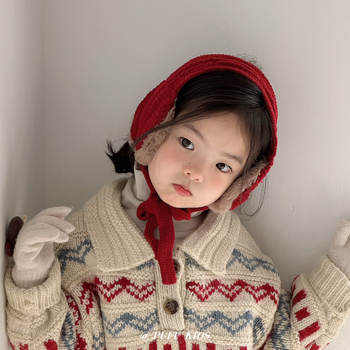 Detské pletené ušné chrániče, teplé, vetruodolné, hrubé, na jeseň a zimu
