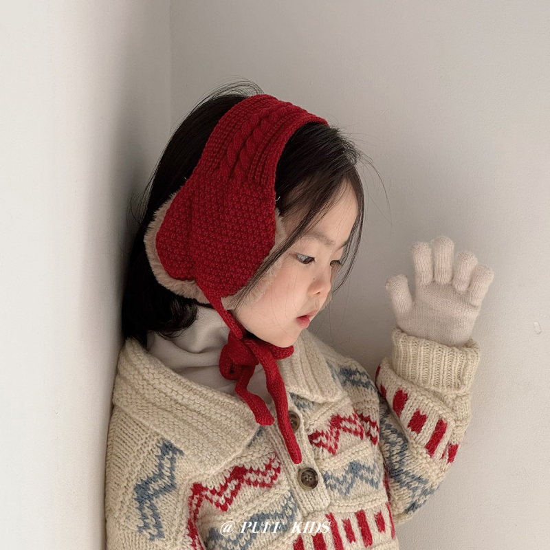 Detské pletené ušné chrániče, teplé, vetruodolné, hrubé, na jeseň a zimu