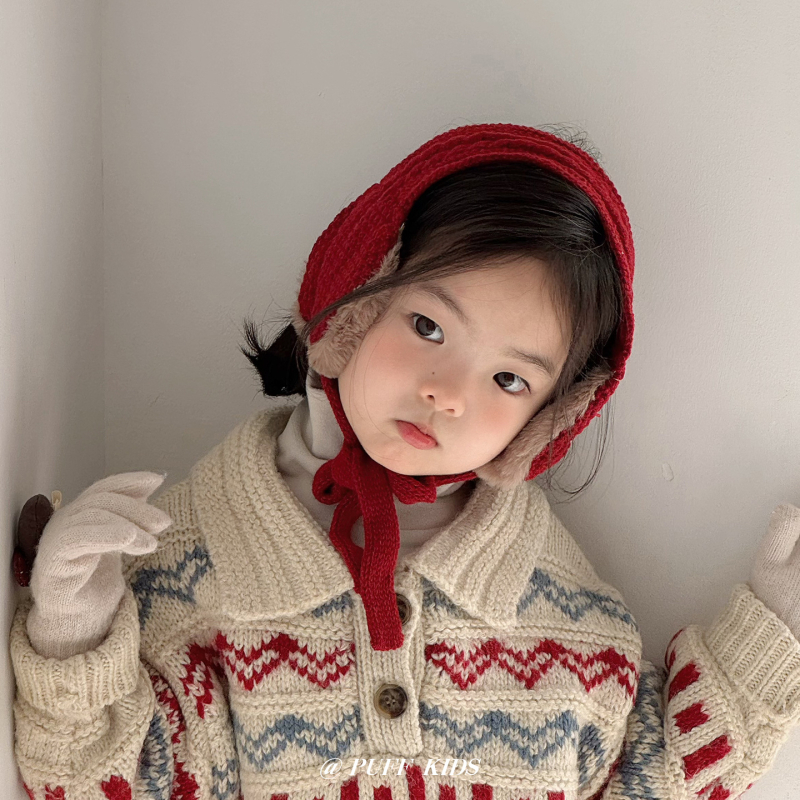 Detské pletené ušné chrániče, teplé, vetruodolné, hrubé, na jeseň a zimu