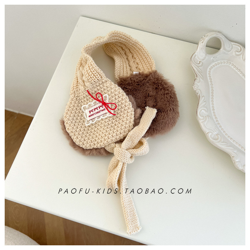 Detské pletené ušné chrániče, teplé, vetruodolné, hrubé, na jeseň a zimu
