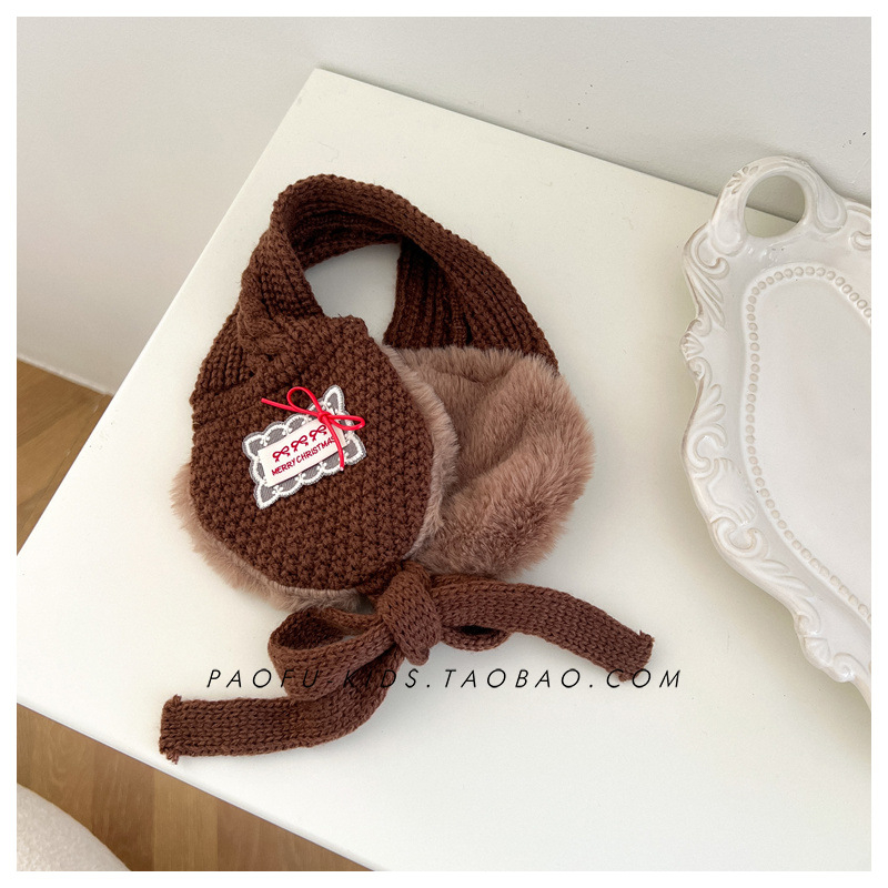 Detské pletené ušné chrániče, teplé, vetruodolné, hrubé, na jeseň a zimu