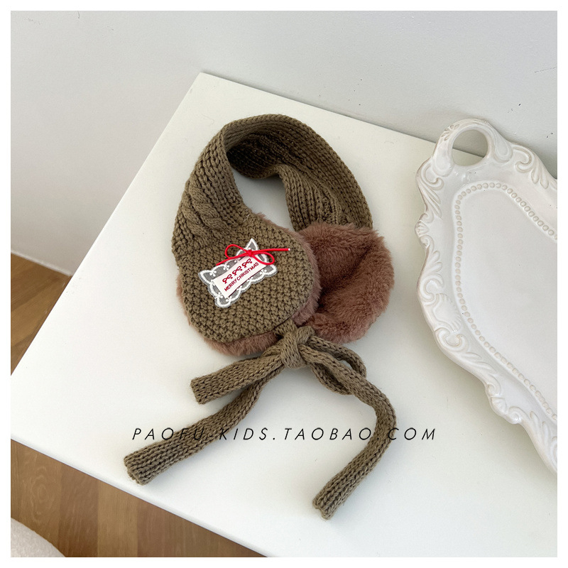 Detské pletené ušné chrániče, teplé, vetruodolné, hrubé, na jeseň a zimu