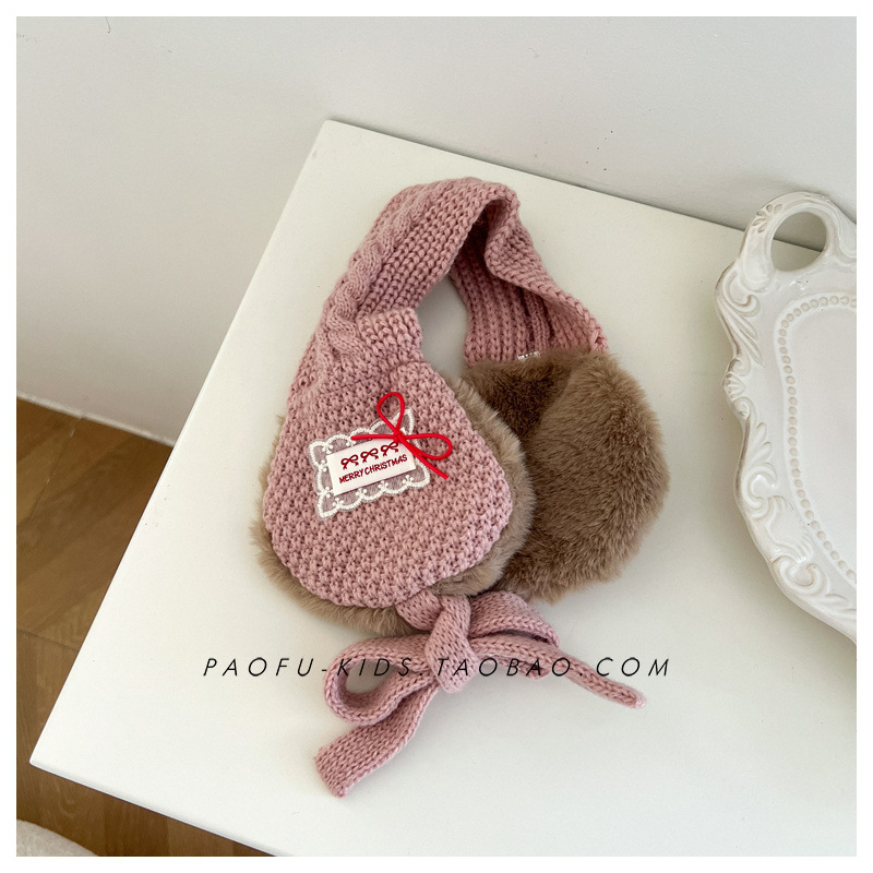 Detské pletené ušné chrániče, teplé, vetruodolné, hrubé, na jeseň a zimu