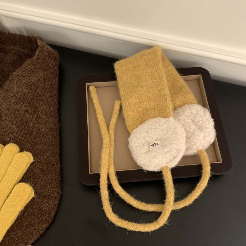 Šniran pleteni ušni štitnici - zima, unisex, poliester, korejski stil, održavaju toplinu
