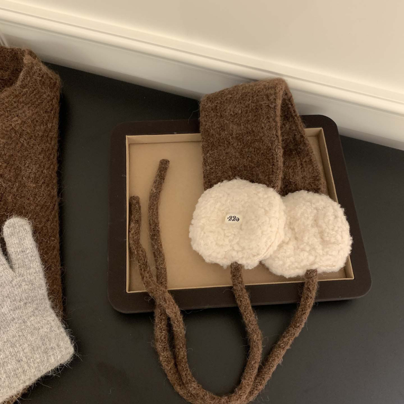 Šniran pleteni ušni štitnici - zima, unisex, poliester, korejski stil, održavaju toplinu