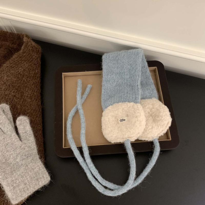 Šniran pleteni ušni štitnici - zima, unisex, poliester, korejski stil, održavaju toplinu