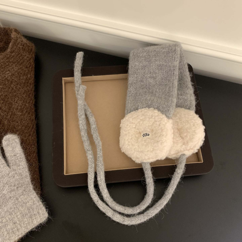 Šniran pleteni ušni štitnici - zima, unisex, poliester, korejski stil, održavaju toplinu