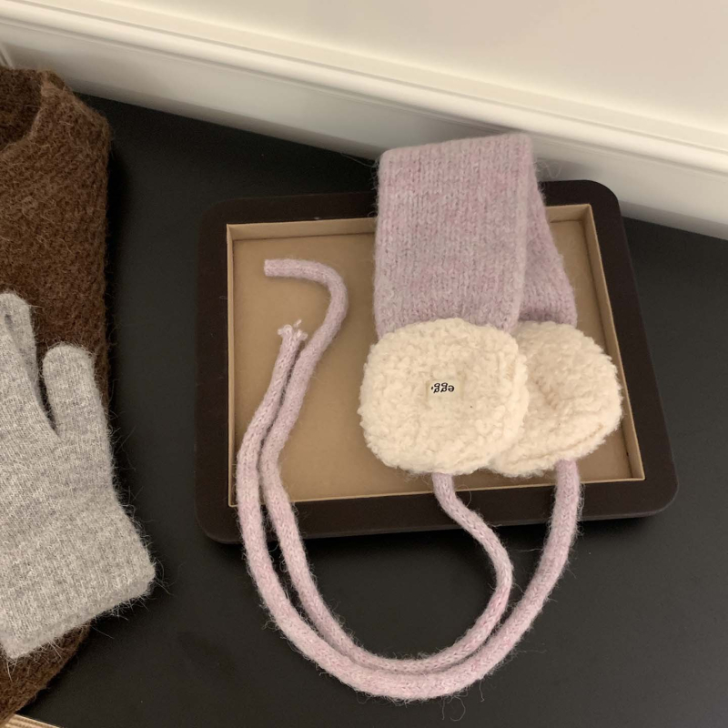 Šniran pleteni ušni štitnici - zima, unisex, poliester, korejski stil, održavaju toplinu