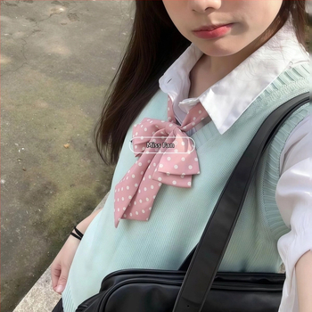 Gallérvirág nyakkendő, pöttyös minta, poliészter 90%, uniszex akadémiai stílus, korona alakú dizájn