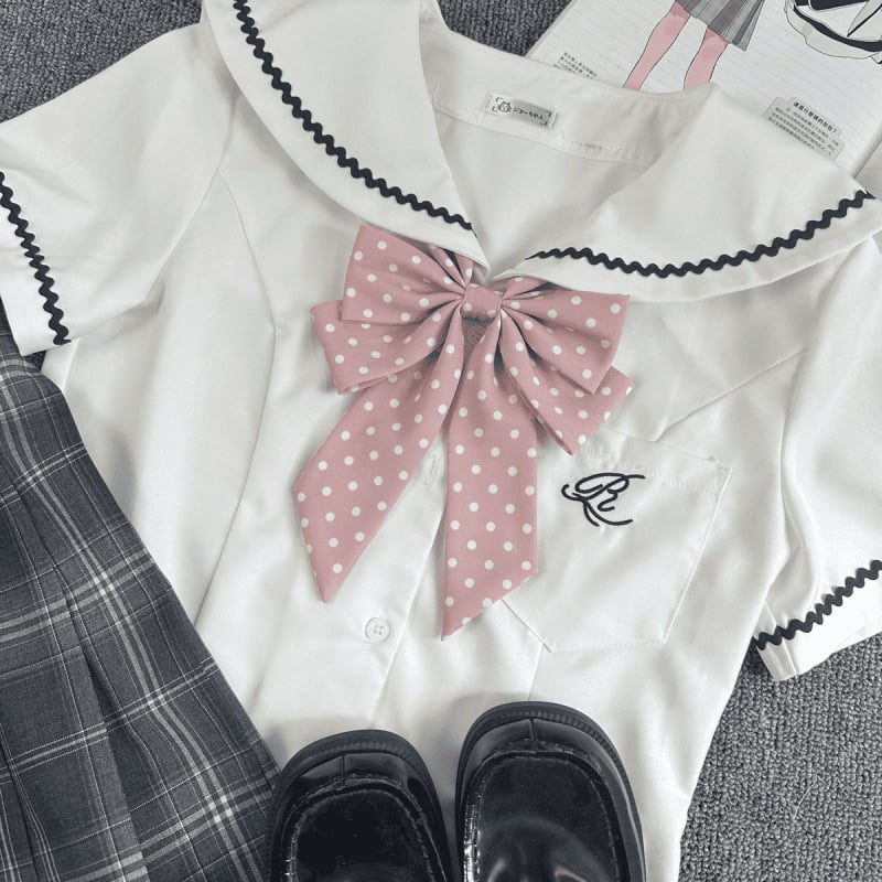 Gallérvirág nyakkendő, pöttyös minta, poliészter 90%, uniszex akadémiai stílus, korona alakú dizájn