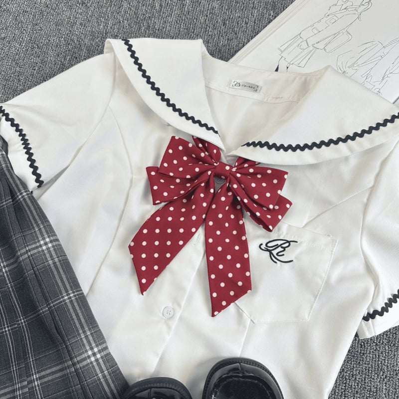 Gallérvirág nyakkendő, pöttyös minta, poliészter 90%, uniszex akadémiai stílus, korona alakú dizájn