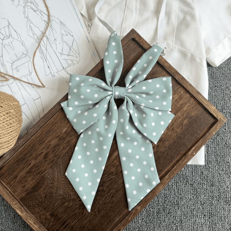 Gallérvirág nyakkendő, pöttyös minta, poliészter 90%, uniszex akadémiai stílus, korona alakú dizájn