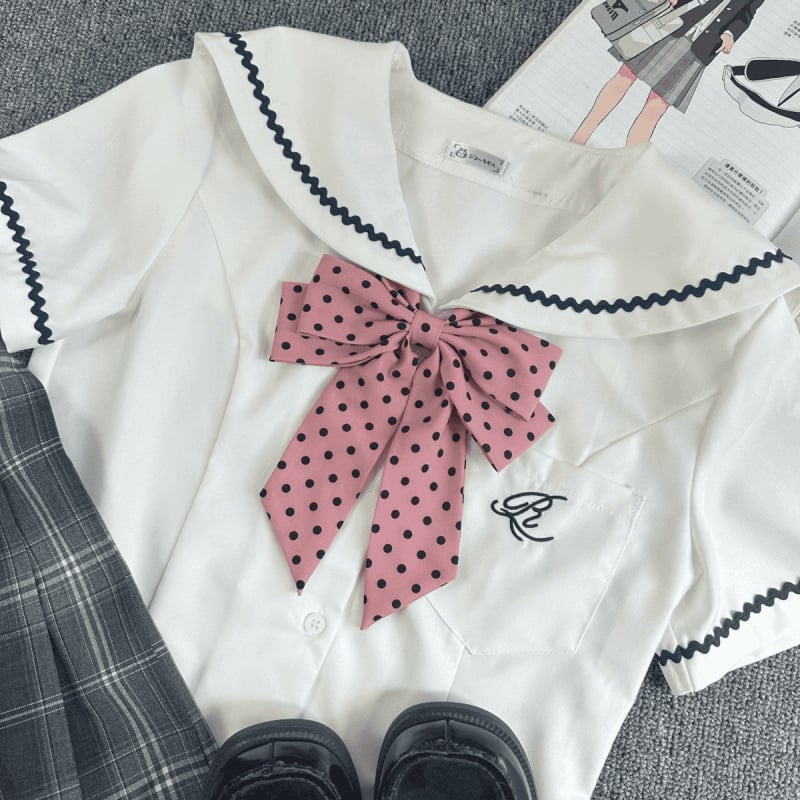 Gallérvirág nyakkendő, pöttyös minta, poliészter 90%, uniszex akadémiai stílus, korona alakú dizájn