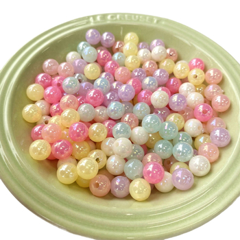 DIY dodaci: Akril AB OKRUGLE PERLE ZA DIY AKSESOARE (Materijal: Akril; Postup obrade: Injekcijsko oblikovanje; Vzor: Okrugle perle; Stil: Korejski stil)