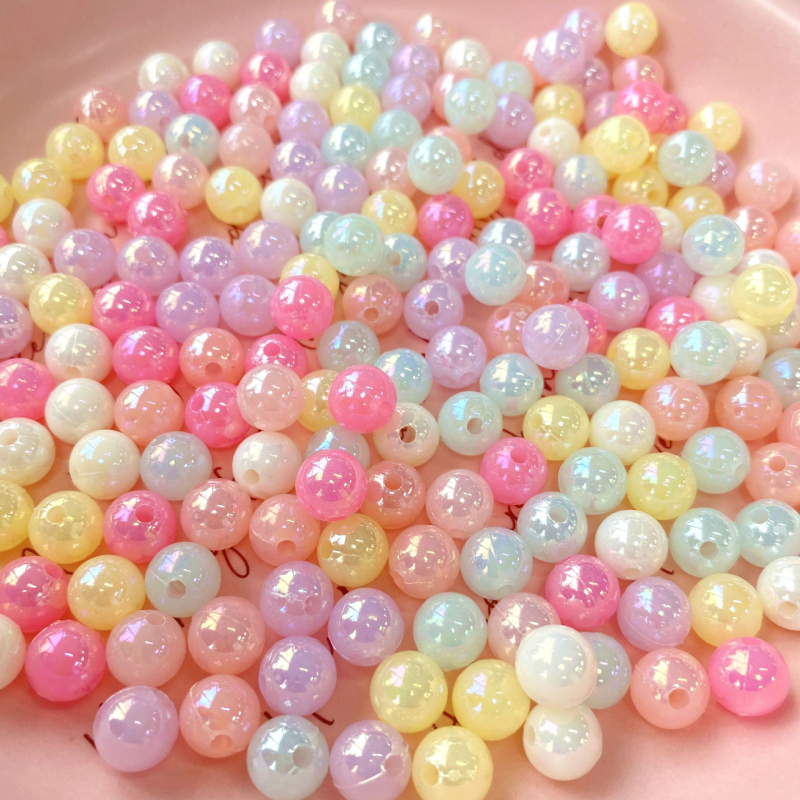 DIY dodaci: Akril AB OKRUGLE PERLE ZA DIY AKSESOARE (Materijal: Akril; Postup obrade: Injekcijsko oblikovanje; Vzor: Okrugle perle; Stil: Korejski stil)