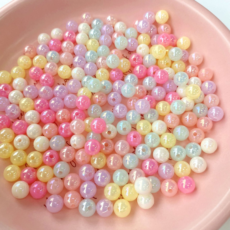 DIY dodaci: Akril AB OKRUGLE PERLE ZA DIY AKSESOARE (Materijal: Akril; Postup obrade: Injekcijsko oblikovanje; Vzor: Okrugle perle; Stil: Korejski stil)