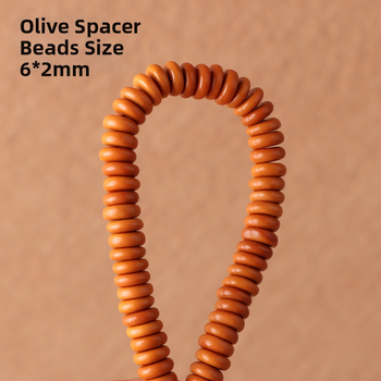 Perle Wenwan – Mărgele rotunde din sâmbure de măslină, spacer, lustruite, pentru accesorii DIY, Origine Yiwu