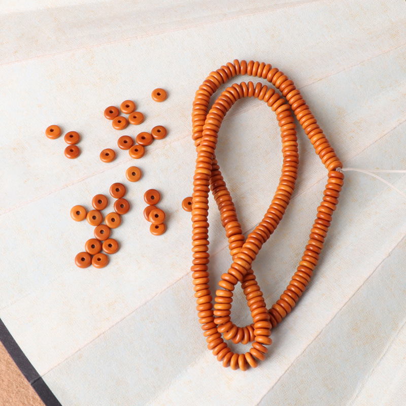 Perle Wenwan – Mărgele rotunde din sâmbure de măslină, spacer, lustruite, pentru accesorii DIY, Origine Yiwu