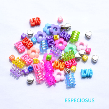 DIY dodaci za bižuteriju od akrila s elektroplatiranjem – ukras za vezice cipela, originalni dizajn, ESPECIOSUS