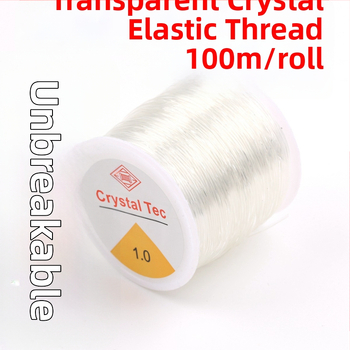 Elastīga pērlīšu aukla rotaslietām — granāta rokassprādzes aukla, plastmasas/sveķu materiāls, līmes apstrāde, pielāgojama