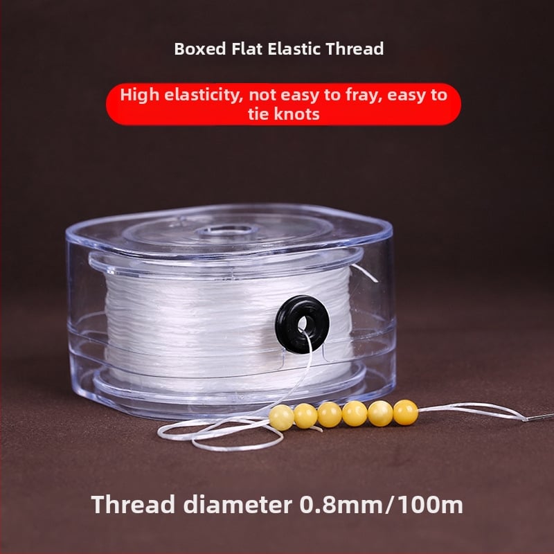 Elastīga pērlīšu aukla rotaslietām — granāta rokassprādzes aukla, plastmasas/sveķu materiāls, līmes apstrāde, pielāgojama