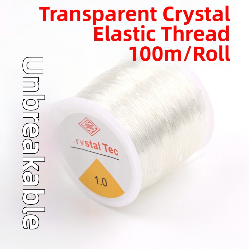 Elastīga pērlīšu aukla rotaslietām — granāta rokassprādzes aukla, plastmasas/sveķu materiāls, līmes apstrāde, pielāgojama