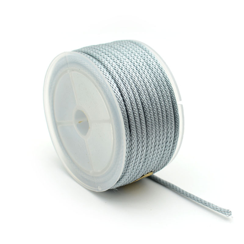 Kordu rotaslietas: rokassprādze un kaklarota no 2 mm pītiem auklām, roku adīts, Xinlong zīmols, 2024. gada pavasaris