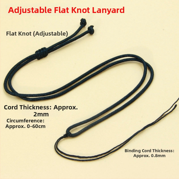 Unisex regulējama austas auklas kaklarota, DIY zīmols, bez metāla