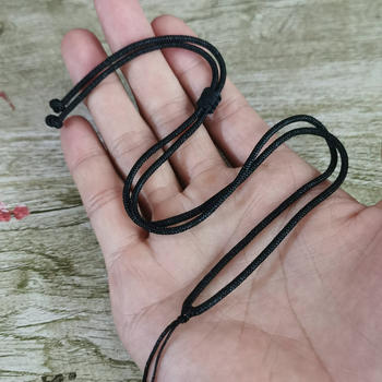 Unisex regulējama austas auklas kaklarota, DIY zīmols, bez metāla