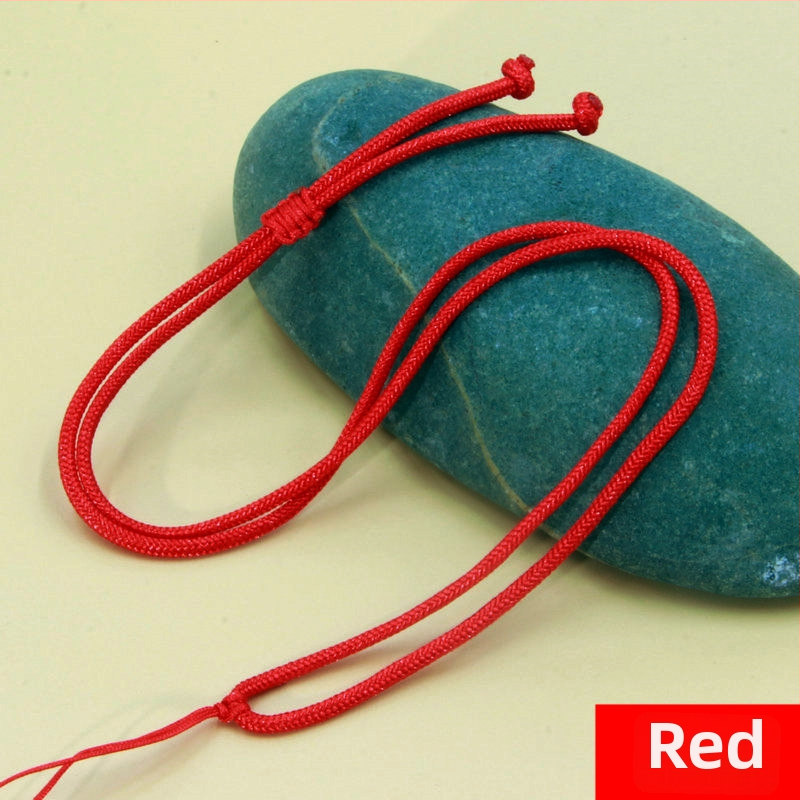 Unisex regulējama austas auklas kaklarota, DIY zīmols, bez metāla