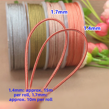 Rotaslietu pērlīšu vads jade griešanai un Bodhi pērlēm aušanai; apaļš pletēts aukla; speciālā līnija