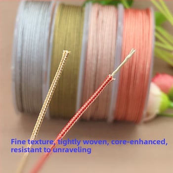 Rotaslietu pērlīšu vads jade griešanai un Bodhi pērlēm aušanai; apaļš pletēts aukla; speciālā līnija