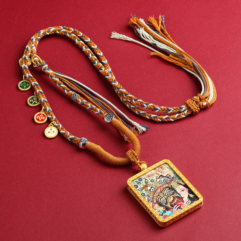 Sakausējuma kaklarota, roku adīta, regulāra ķēde, Jaunais ķīniešu stil, vasara 2024