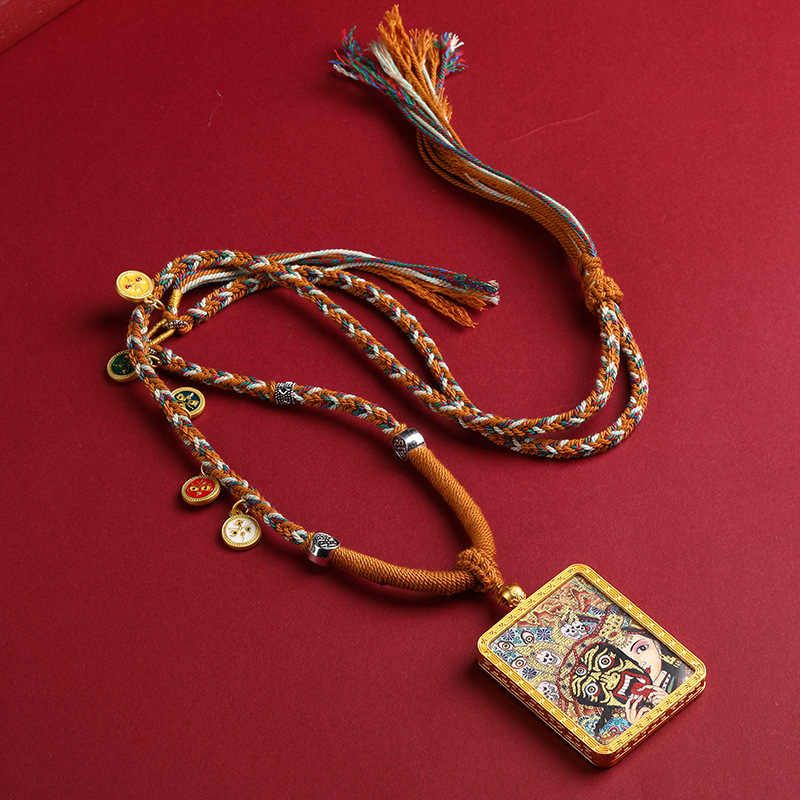 Sakausējuma kaklarota, roku adīta, regulāra ķēde, Jaunais ķīniešu stil, vasara 2024