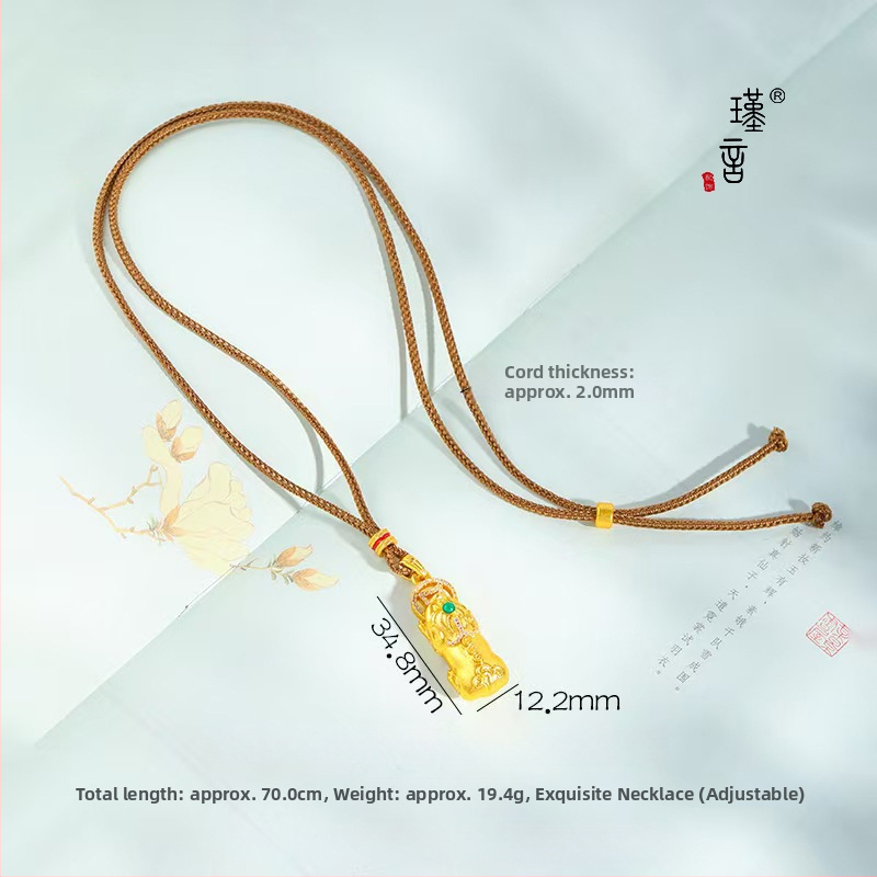 Varš kaklarota ar atslēgas kaula ķēdi, garums 61–70 cm, vintage literāri retro stils, izcelsme Yiwu.