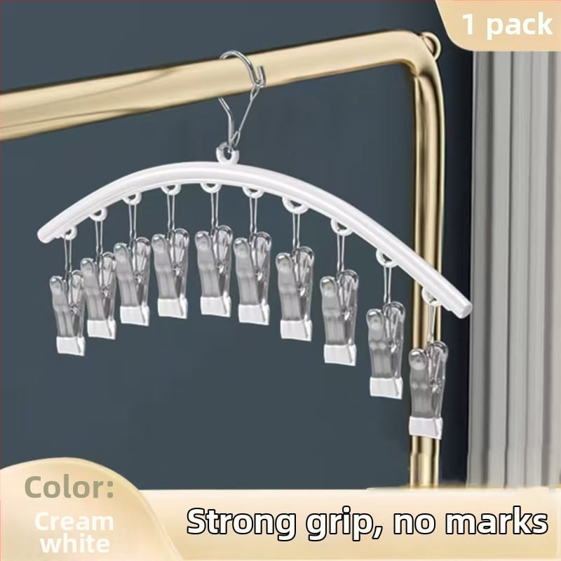 Džiovėjimo spaustukai iš nerūdijančio plieno su plastiko danga, 10 spaustukų, nelankstomi, tinkami drabužiams, šalikams ir kaklaraištėms