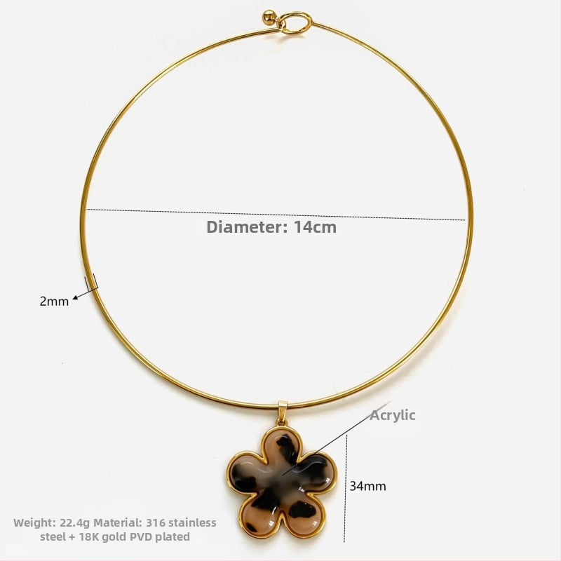 Naiste roostevabast terasest kaelakee geomeetrilise kujundusega, zirkon ripats, madu kett