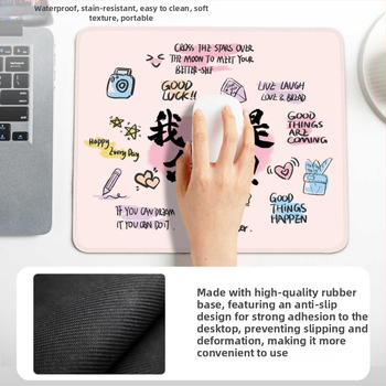 Компактна подложка за мишка – естествен каучук, против хлъзгане, печат с трансфер на топлина, едностранна; възможност за печат на лого