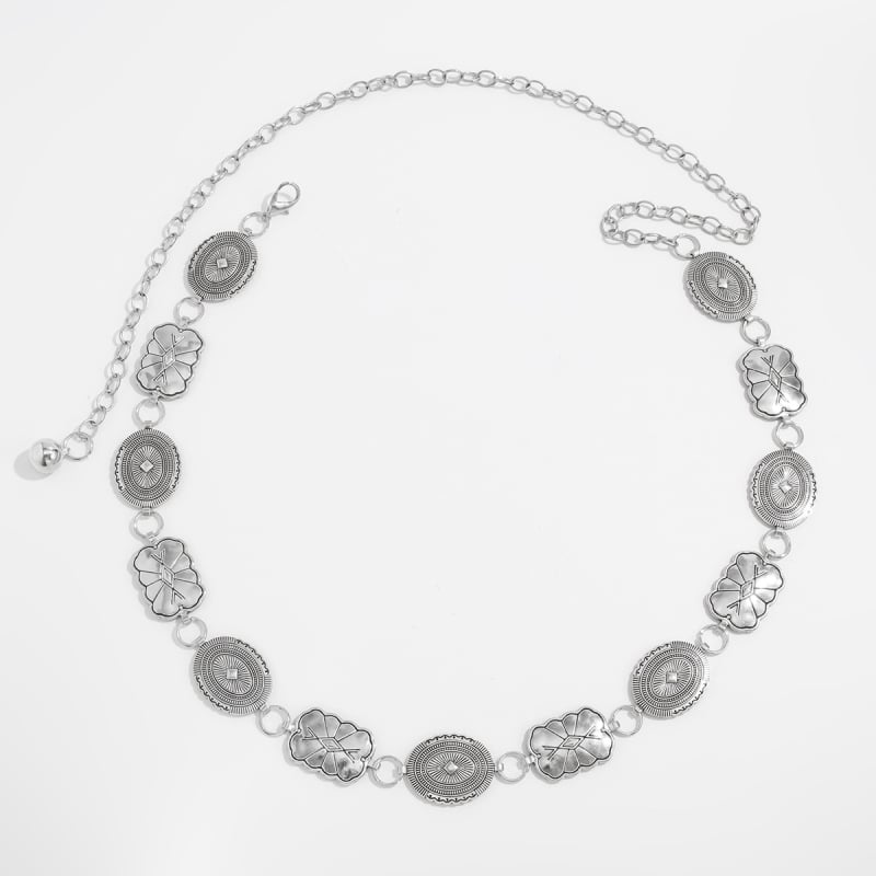 Liemens grandinė – egzotiško stiliaus, lydinio medžiaga, elektroplatinavimas, geometrinė širdies forma, moterims