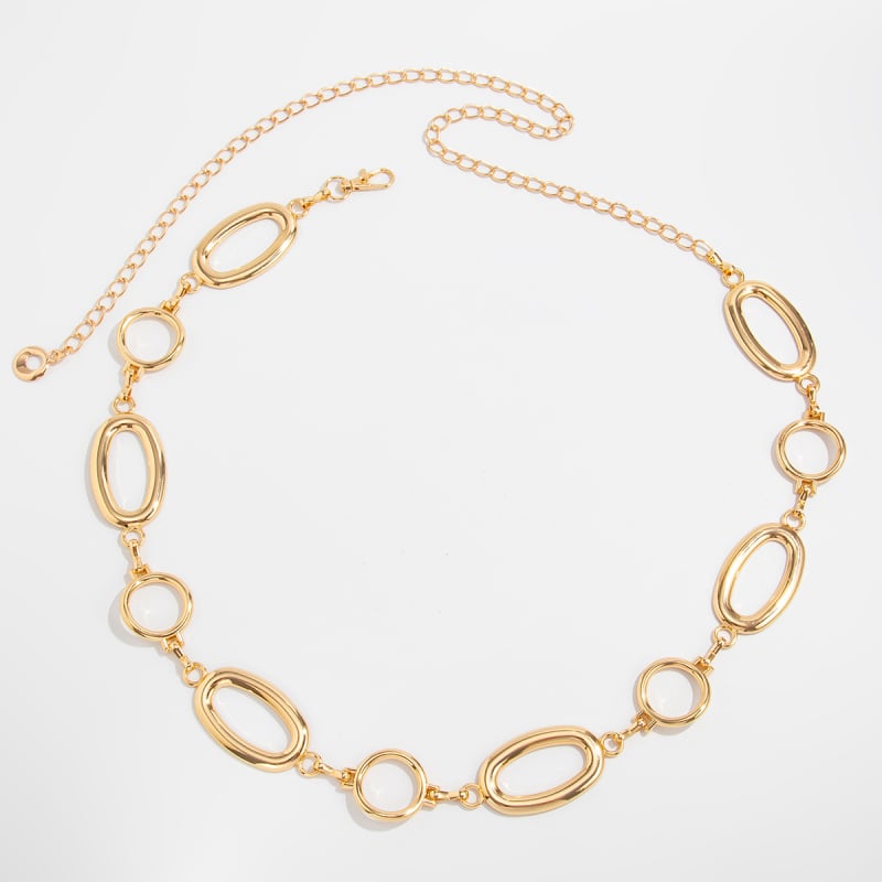 Liemens grandinė – egzotiško stiliaus, lydinio medžiaga, elektroplatinavimas, geometrinė širdies forma, moterims