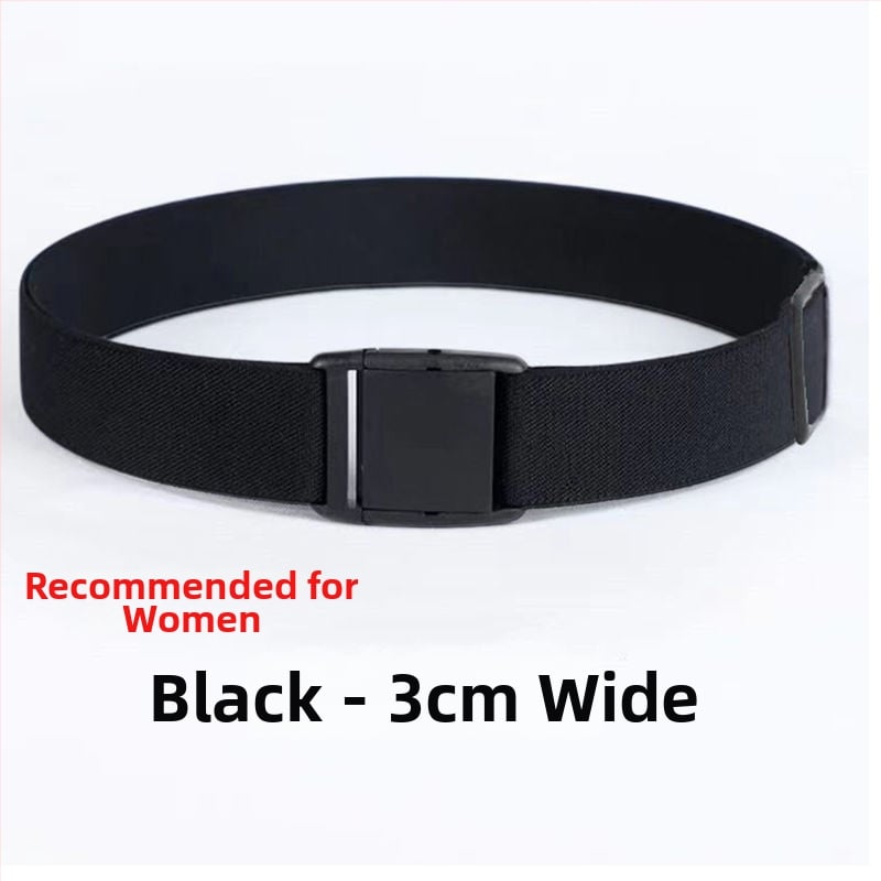 Ελαστική ζώνη μέσης από γνήσιο δέρμα για άνδρες και γυναίκες, αγκράφα με πιν, πλάτος κάτω από 2 εκ