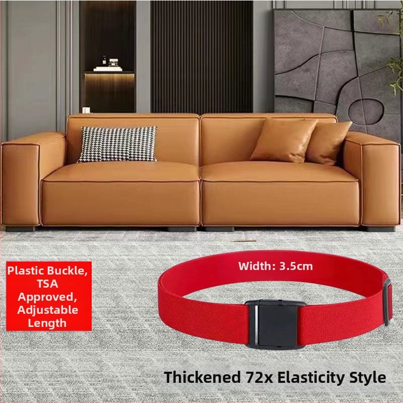 Ελαστική ζώνη μέσης από γνήσιο δέρμα για άνδρες και γυναίκες, αγκράφα με πιν, πλάτος κάτω από 2 εκ