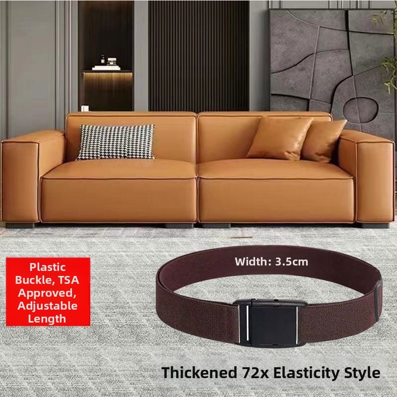 Ελαστική ζώνη μέσης από γνήσιο δέρμα για άνδρες και γυναίκες, αγκράφα με πιν, πλάτος κάτω από 2 εκ