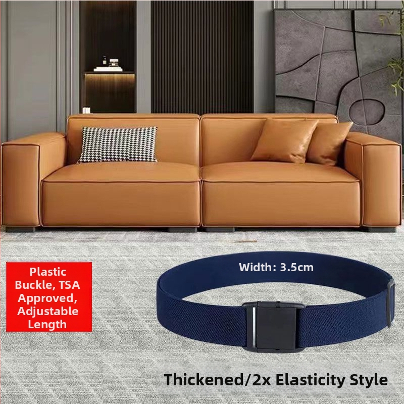 Ελαστική ζώνη μέσης από γνήσιο δέρμα για άνδρες και γυναίκες, αγκράφα με πιν, πλάτος κάτω από 2 εκ