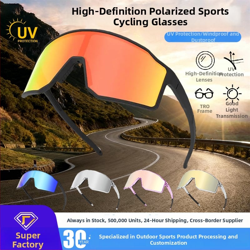 Poliarizuotos dviračių akinės, TR-90 rėmas, vėjo atsparios, pilnas rėmas, modelis Jh-161, reguliuojamos nosies pagalvėlės