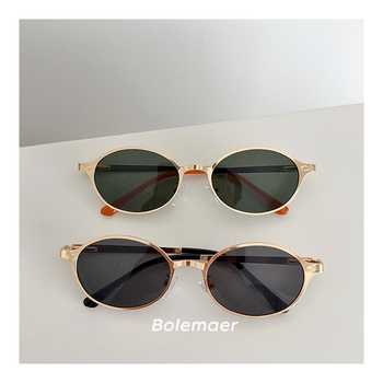 Dječje sunčane naočale s okruglim okvirom, netpolarizirane PC leće, pun okvir metal-plastika, pogodné za putovanja, vožnju, modu i nastupe, ljeto 2025